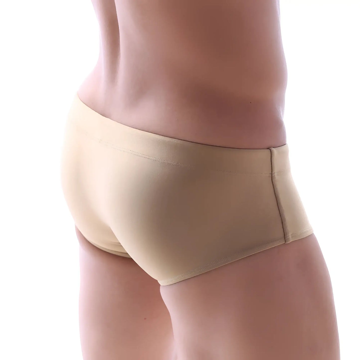 Beige metro male wear swim brief corona 4914-21 with smooth stretchy fabric and minimalistic seamless design
