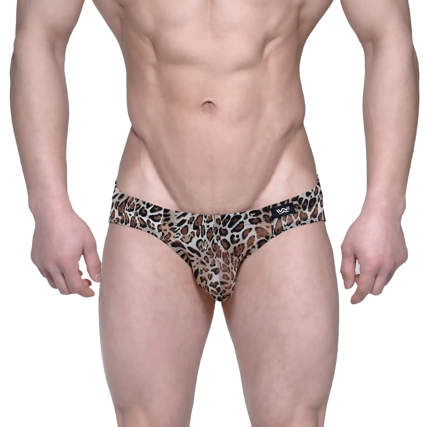MetroMaleWear Vasco hip brief animal yellow leopard-print men’s briefs with snug fit and elastic waistband