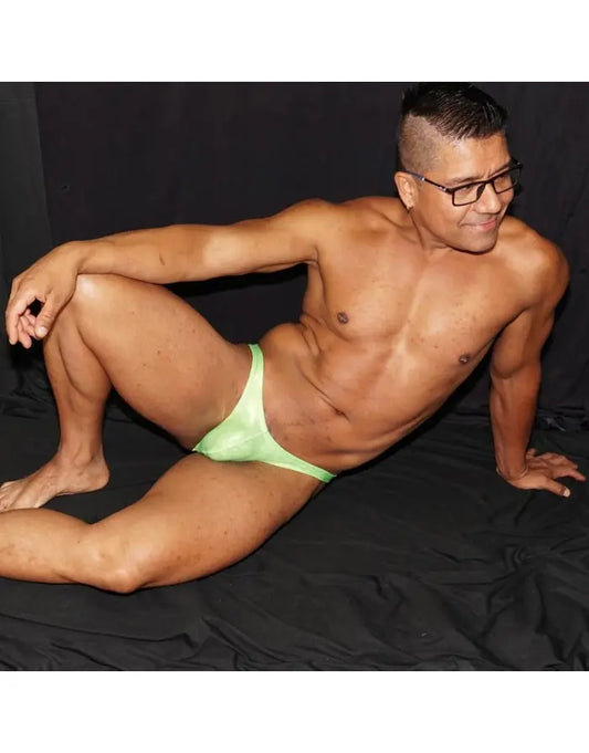 Arroyman Men's Micro Bikini Posing Suit - Fluor Green MCR018M