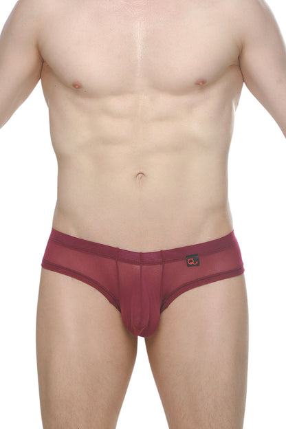 PetitQ Men's Mini Boxer Cheeky Net Merlot