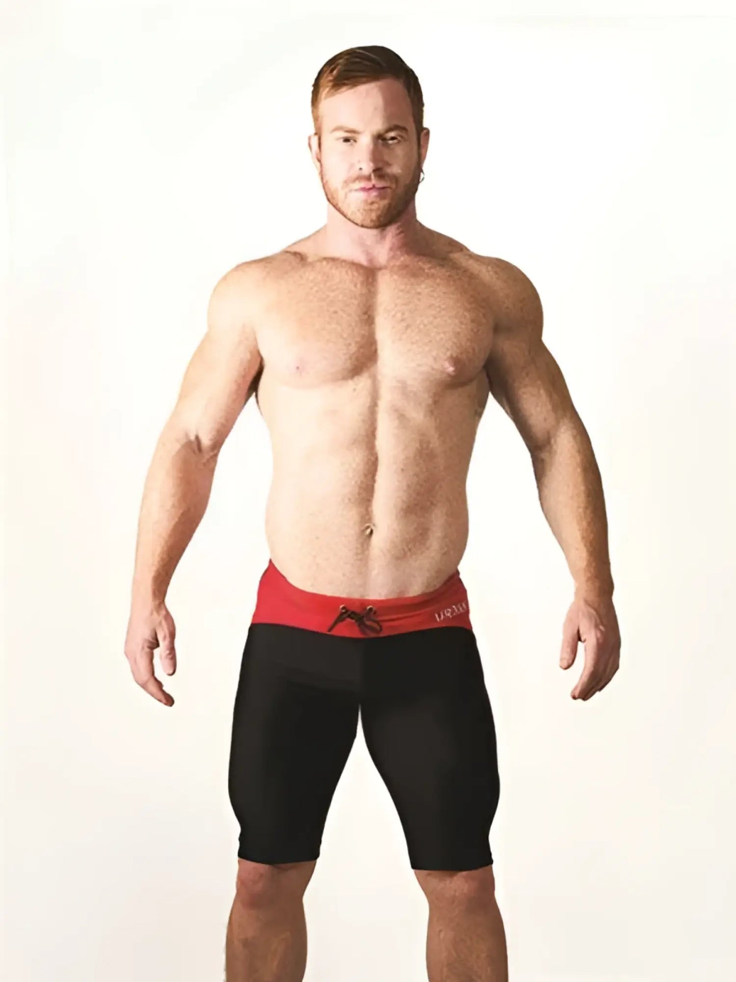Mister B Urban Mallorca cycle shorts in black and red with drawstring waistband size M for athletic use