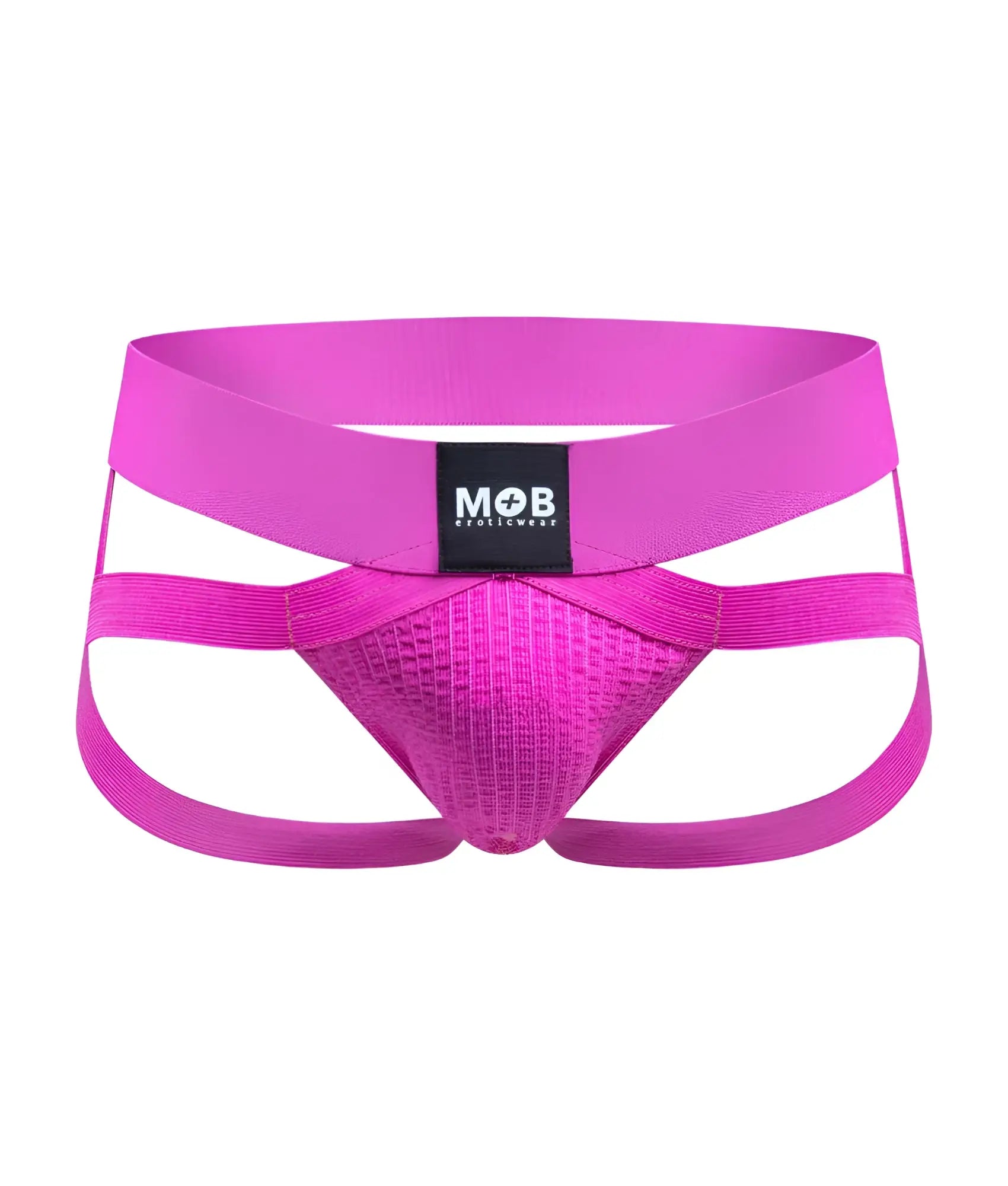 Men’s x jockstrap vibrant fuchsia pink athletic briefs with textured front panel and wide elastic supportive straps