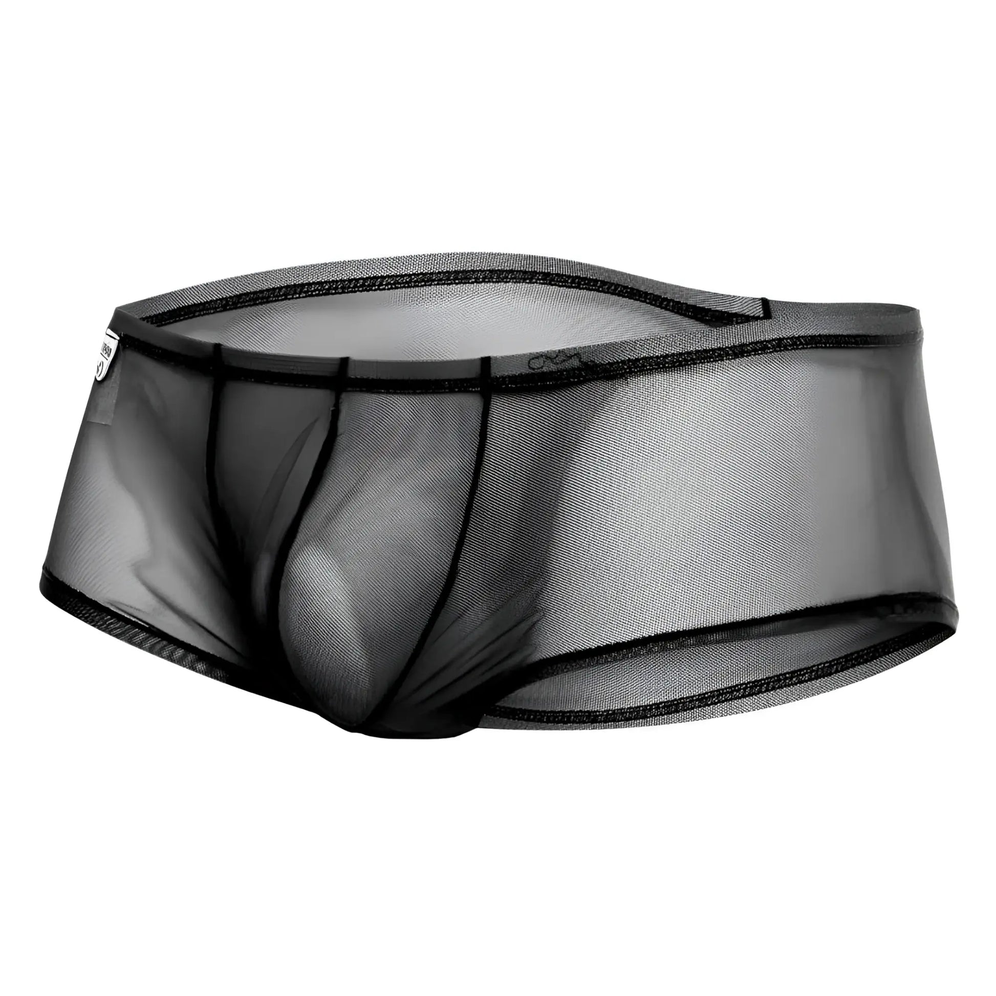Mob men’s sexy sheer hip brief black sheer mesh underwear with black elastic trim for a bold look