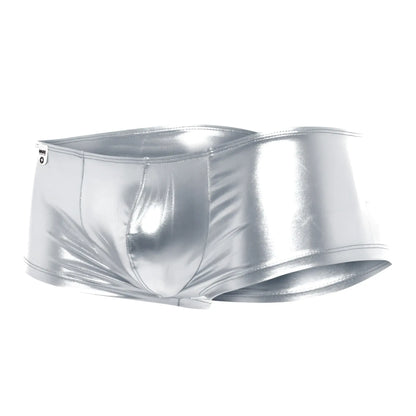Shiny silver metallic mob mirror boxer briefs with sleek form fitting design for sale