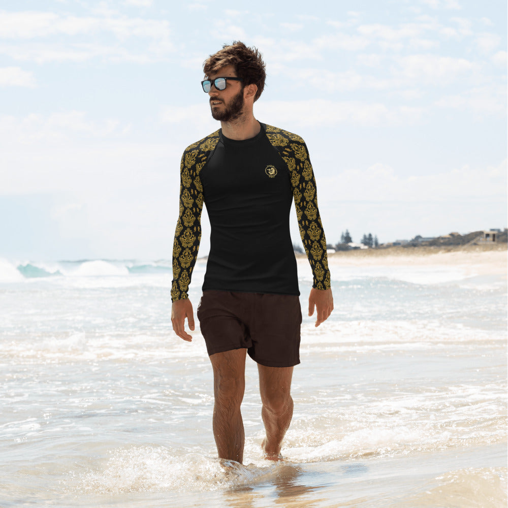 Maris Equi Men's Gold Baroque Rash Guard