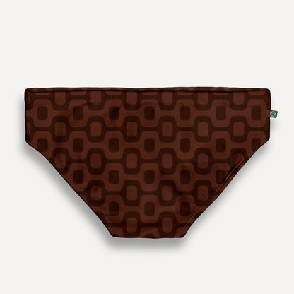 CA-RIO-CA JAVA BROWN PAVEMENT SUNGA in Brief & Classic cut - Men's Designer Swimwear
