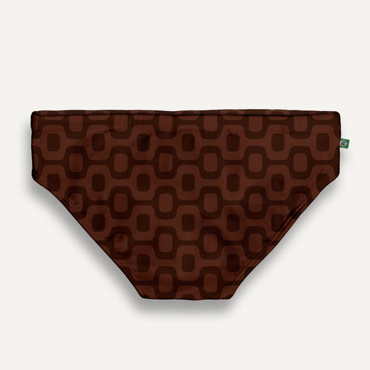 CA-RIO-CA JAVA BROWN PAVEMENT SUNGA in Brief & Classic cut - Men's Designer Swimwear