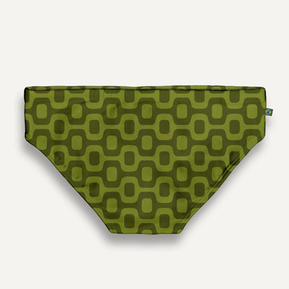 CA-RIO-CA OLIVE GREEN PAVEMENT SUNGA in Brief & Classic cut - Men's Designer Swimwear