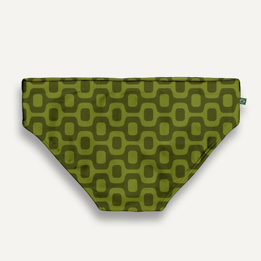 CA-RIO-CA OLIVE GREEN PAVEMENT SUNGA in Brief & Classic cut - Men's Designer Swimwear
