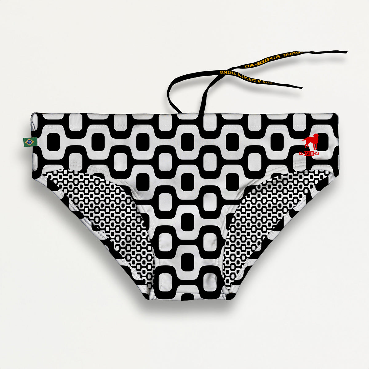 CA-RIO-CA BLACK & WHITE PAVEMENT SUNGA im Brief- & Classic-Schnitt – Designer-Bademode für Herren