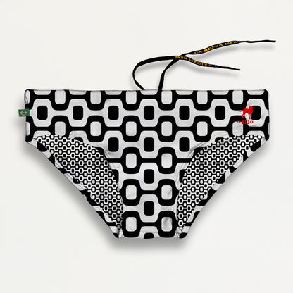 CA-RIO-CA BLACK & WHITE PAVEMENT SUNGA im Brief- & Classic-Schnitt – Designer-Bademode für Herren