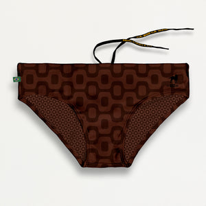 CA-RIO-CA JAVA BROWN PAVEMENT SUNGA in Brief & Classic cut - Men's Designer Swimwear