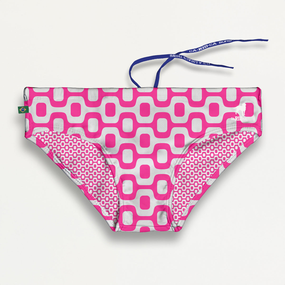 CA-RIO-CA PINK & WHITE PAVEMENT SUNGA im Brief- & Classic-Schnitt – Designer-Bademode für Herren
