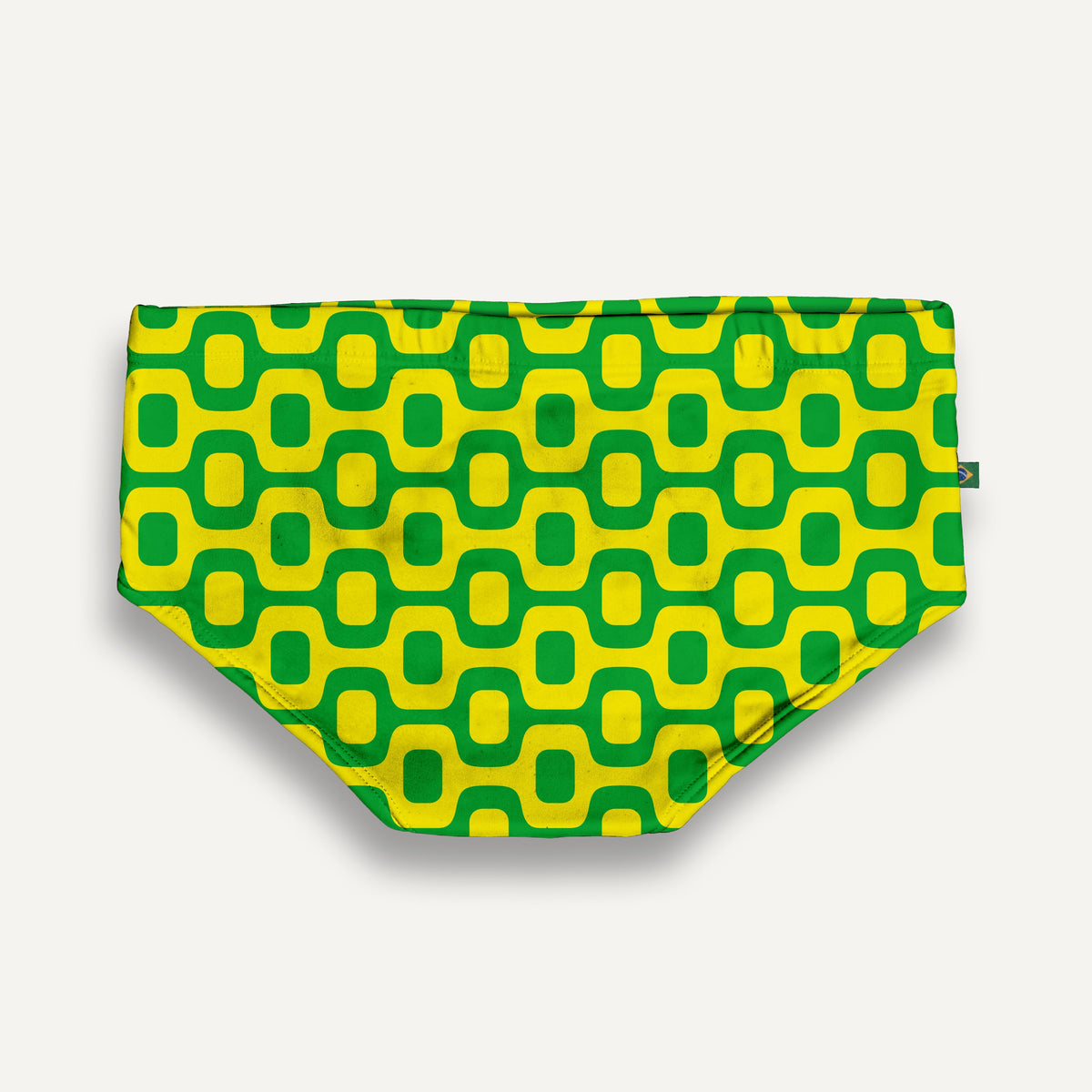 CA-RIO-CA GREEN & YELLOW PAVEMENT SUNGA in Brief & Classic cut - Men's Designer Swimwear
