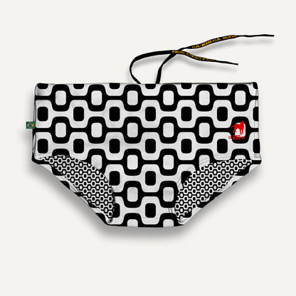 CA-RIO-CA BLACK & WHITE PAVEMENT SUNGA im Brief- & Classic-Schnitt – Designer-Bademode für Herren