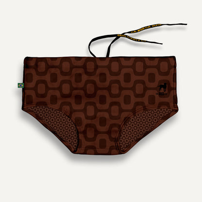 CA-RIO-CA JAVA BROWN PAVEMENT SUNGA in Brief & Classic cut - Men's Designer Swimwear