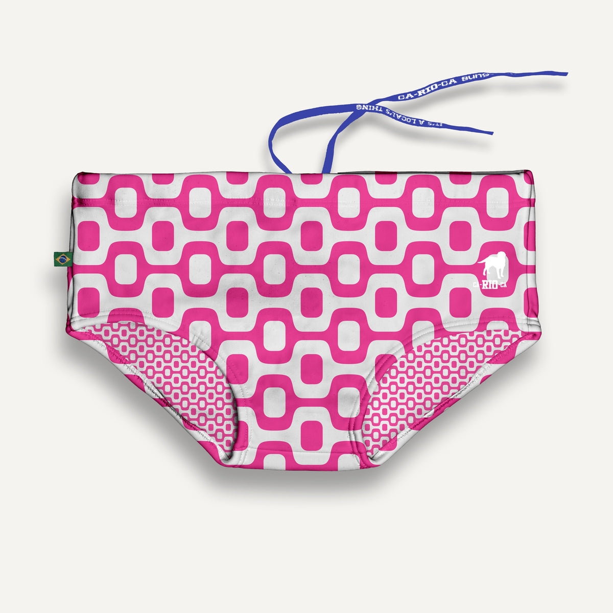CA-RIO-CA PINK & WHITE PAVEMENT SUNGA im Brief- & Classic-Schnitt – Designer-Bademode für Herren