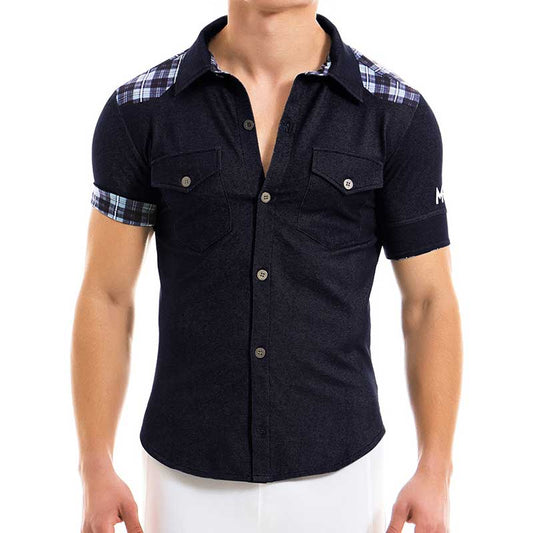 Chemise à manches courtes en jeans Modus Vivendi Bleu 12941 Taille L