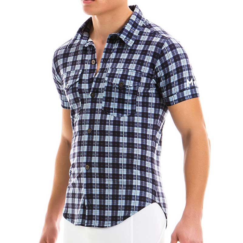 Chemise à manches courtes en jeans Modus Vivendi à carreaux 12941 Taille L