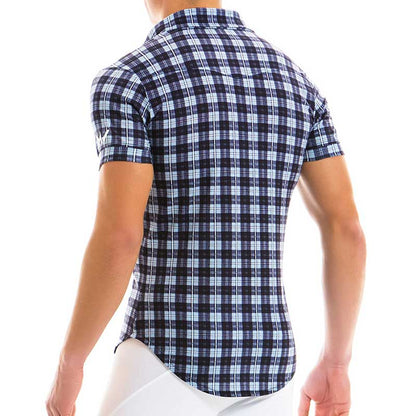 Chemise à manches courtes en jeans Modus Vivendi à carreaux 12941 Taille L