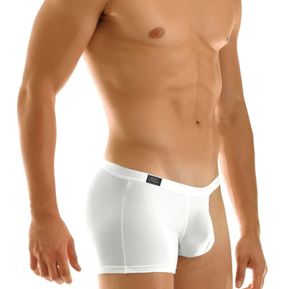 White cotton modus vivendi twin mini boxer brief underwear size l with sleek form-fitting design and subtle waistband label