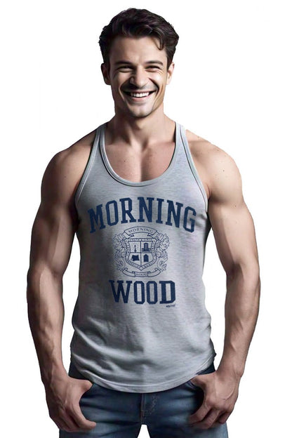 Ajaxx63 Morning Wood Graphic Tank Top - Heather
