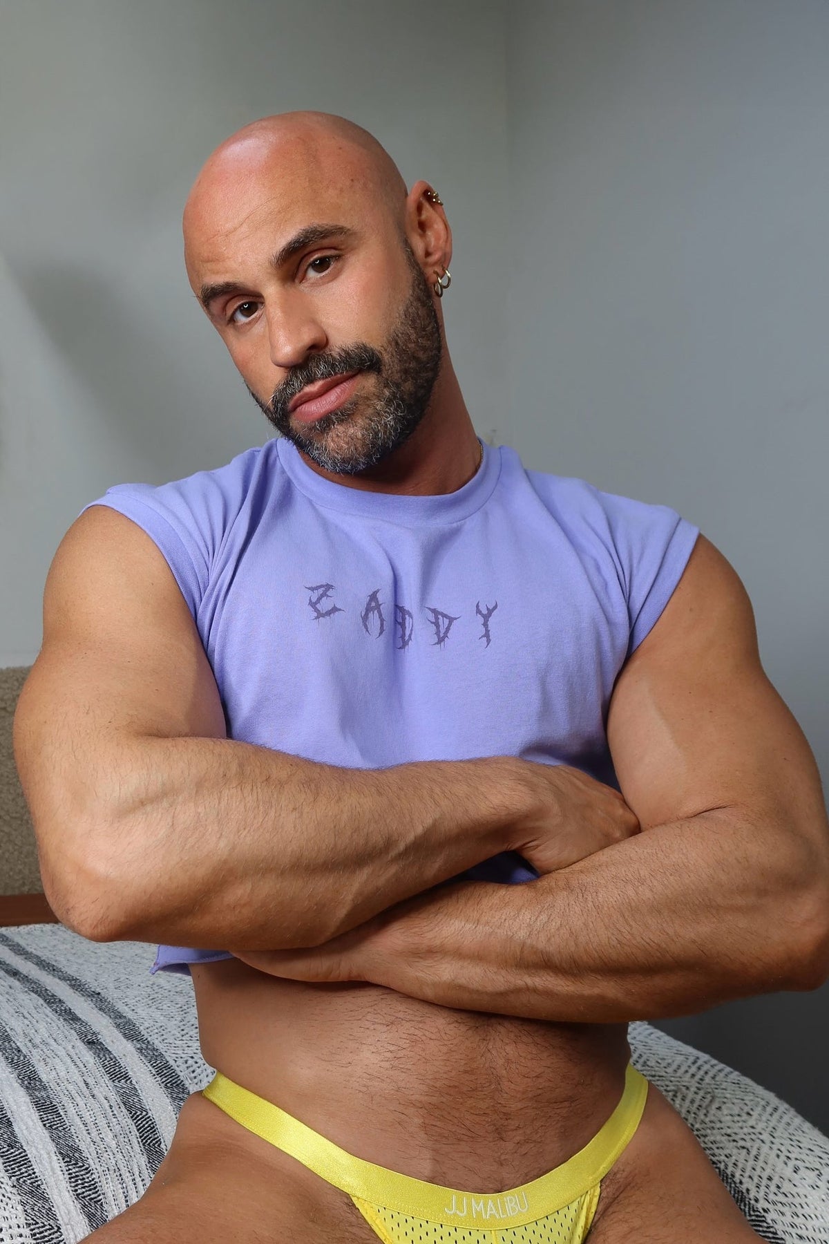 JJ Malibu Men's Escapism Muscle-Fit Crop Tank - Zaddy