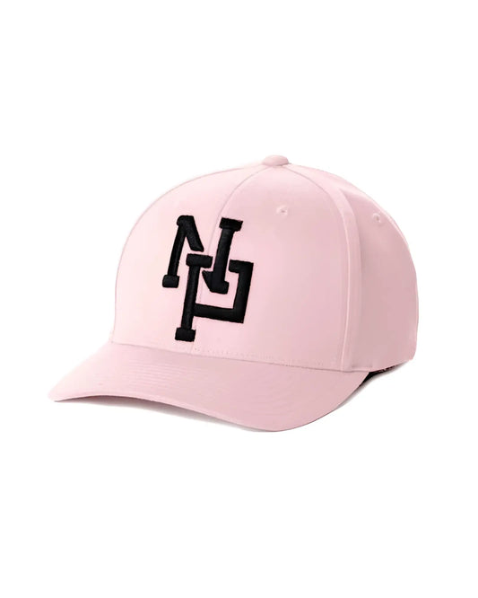 A soft pink Nasty Pig Interlock NP baseball cap with a bold black embroidered nl logo size S/M