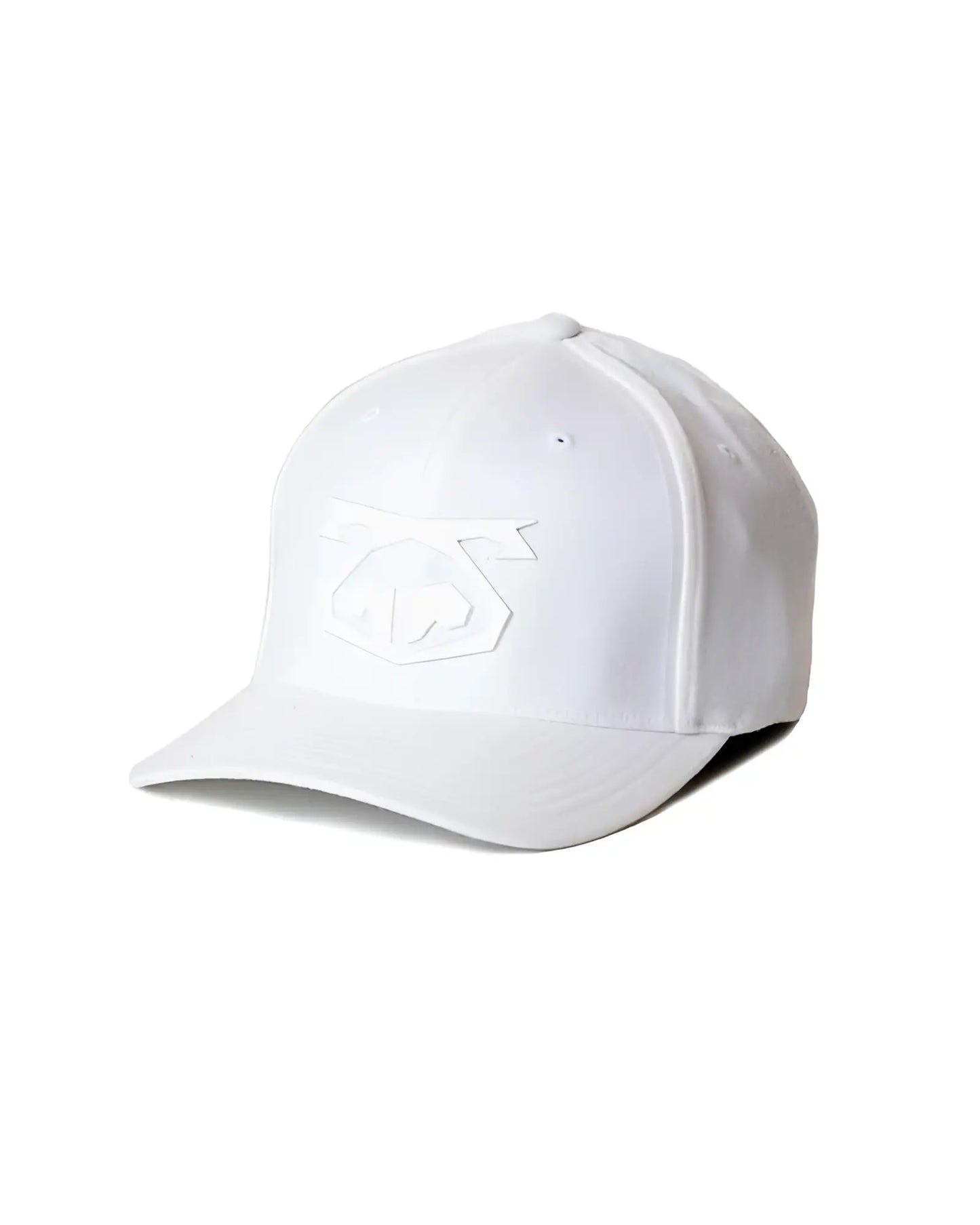 White nasty pig snout cap hat with subtle embossed logo front size s m lightweight casual baseball cap