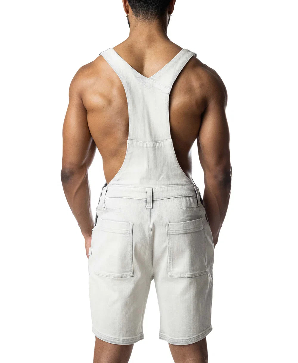 Nasty Pig Overall Short - Bleached