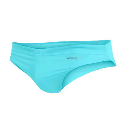 Turquoise oceanico swim briefs with sleek form-fitting design perfect for swimming and beachwear