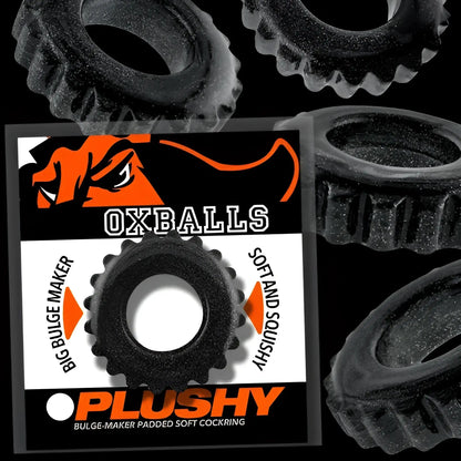 Black ox plushy textured oxballs bulge maker with soft squishy design for comfortable support and shaping
