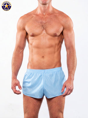AMERICAN JOCK 8024 Men's Skins 6 Â½â€ Running Short - Sky Blue