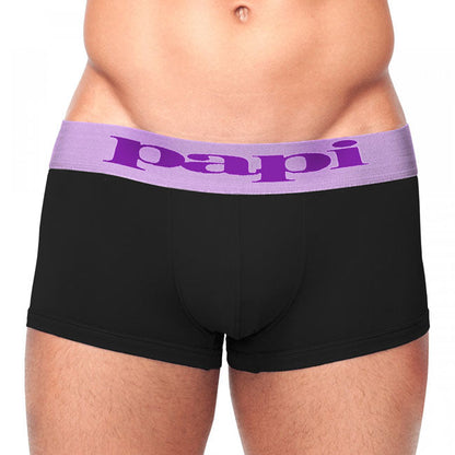 Papi [2er Pack] Modern Stretch Cool Solid Hanging Brazilian Trunks Boxer Brief Unterwäsche Lila 626189 Größe M