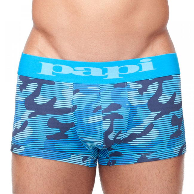 Papi [2 pack] Incognito Hanging Brazilian Trunks Boxer Brief Underwear Blue 626195 Size M