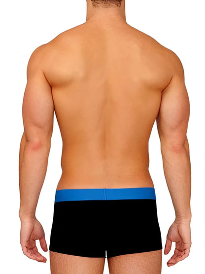 Black Papi Brazilian trunk underwear briefs with solid blue waistband size M for comfortable everyday wear