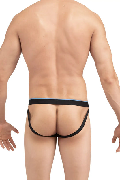 Papi umpa006 2pk jockstrap in black and light blue with snug supportive athletic briefs design