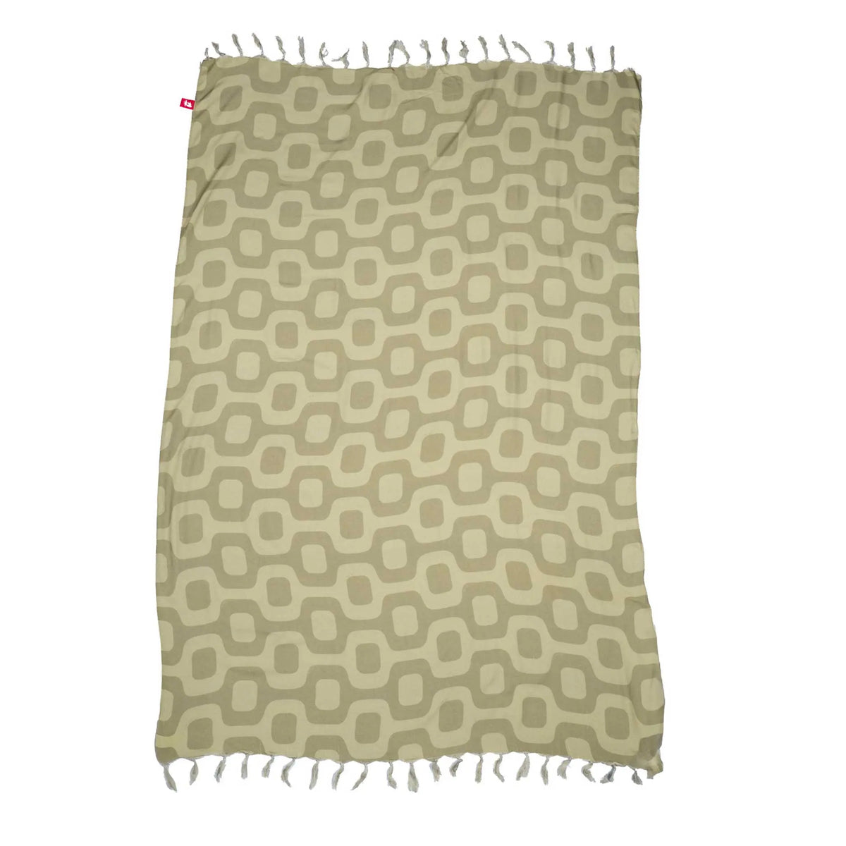 CA-RIO-CA Ipanema Pavement Vert Olive, Cangas de Praia - Serviette de plage brésilienne (Paréo)