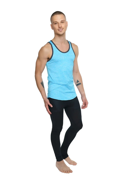 Light blue tank top with black trim called the perfect tank aqua blue ideal for casual wear