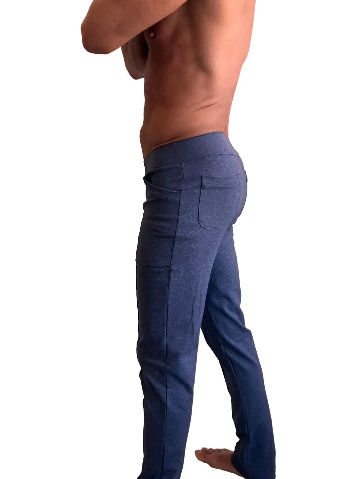 Performance premium tactical urban dress pant navy blue heather in blue denim with relaxed fit and multiple pockets