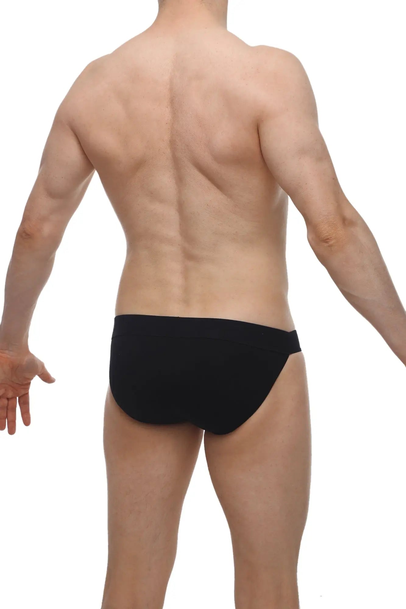 Black petitq bikini aizy modal briefs with smooth, form-fitting fabric and sleek minimalist design