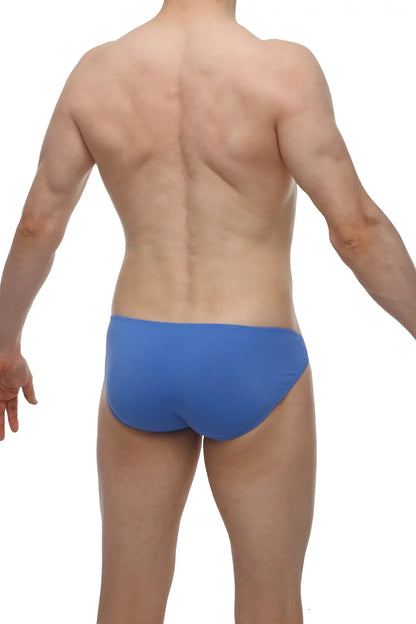 Blue swim trunks petitq bikini arx blue made of lightweight fabric for comfortable beachwear