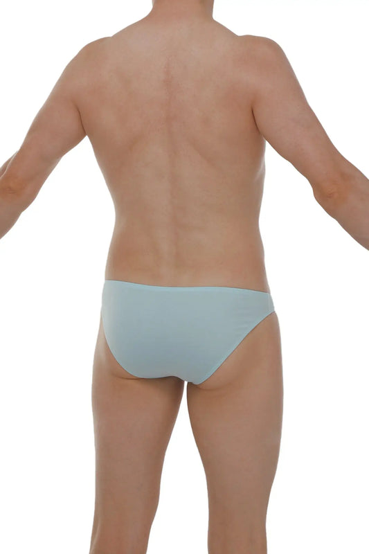 Petitq bikini colline modal sky blue light blue seamless briefs with smooth fabric front view