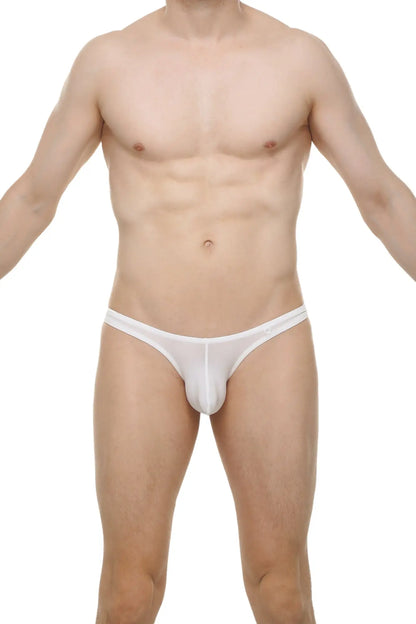 White sheer mesh briefs bikini dome skine white featuring breathable fabric and delicate bikini style design