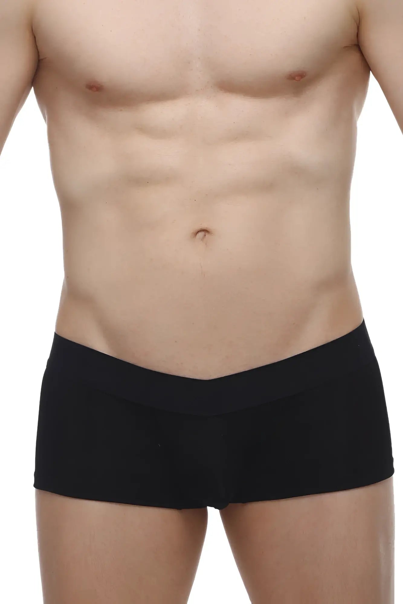 Black boxer algun modal briefs with smooth form-fitting design in comfortable modal fabric