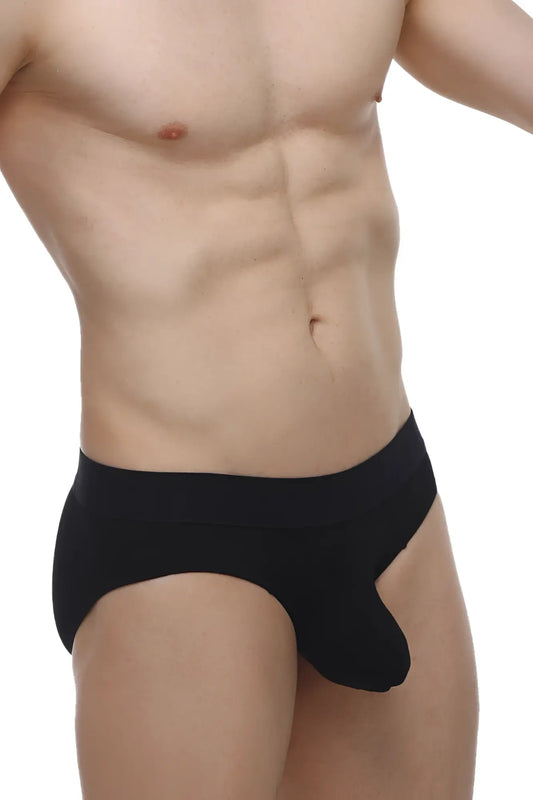 Petitq brief dome modal black black men’s briefs with snug form-fitting design in modal fabric