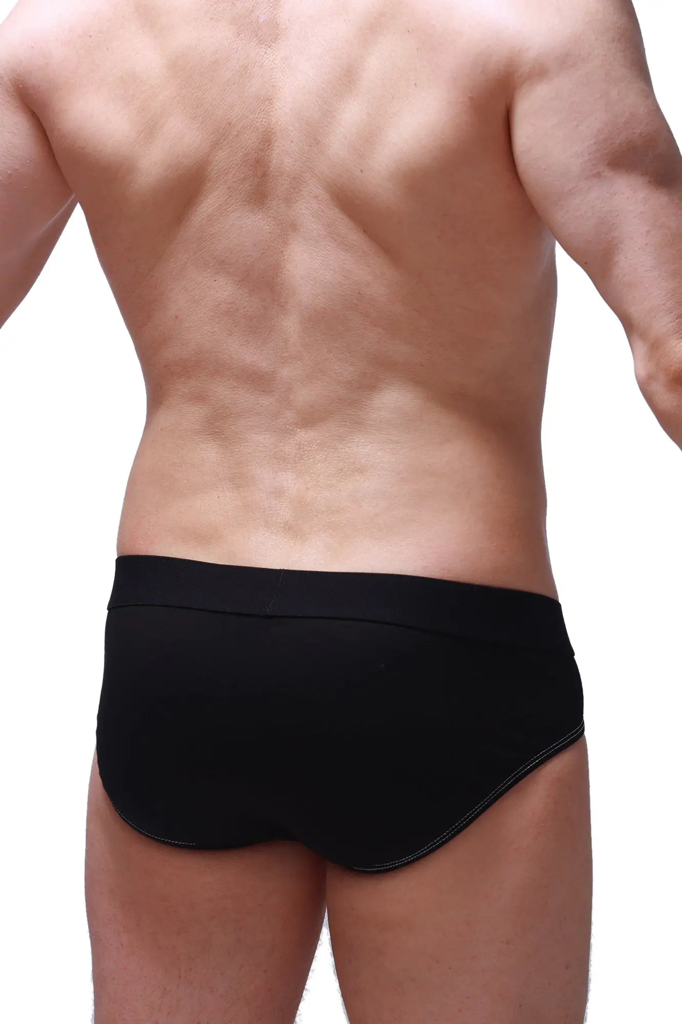 PetitQ Brief Dome Modal black briefs with smooth form-fitting design and subtle stitching along the edges