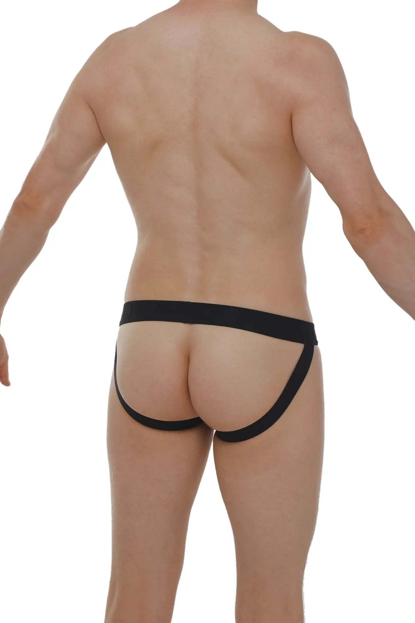 Petitq jockstrap anjouin black black form-fitting athletic briefs with supportive waistband and leg openings
