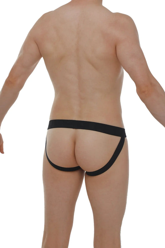 Petitq jockstrap anjouin black black form-fitting athletic briefs with supportive waistband and leg openings