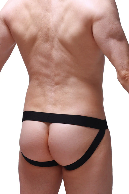 Black petitq jockstrap pinces athletic briefs with snug fit and reinforced waistband for support and comfort